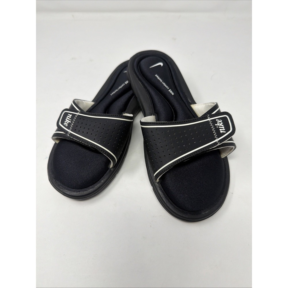 Nike Comfort Footbed Slide Sandals Black White Women's US 6 EUR 36.5